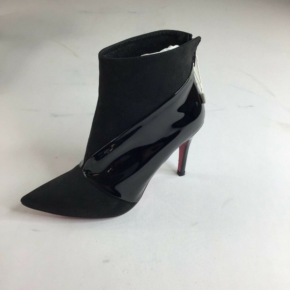 CUPLE Women's Black Classic Kitten Heels Ankle Bootie Size 39 EUR (US 8)